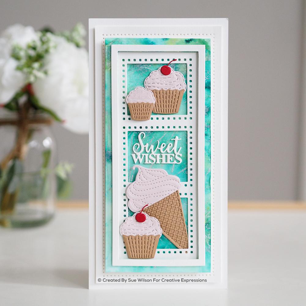 Sue Wilson Slimline Decorative Rectangle Aperture Trio Craft Die