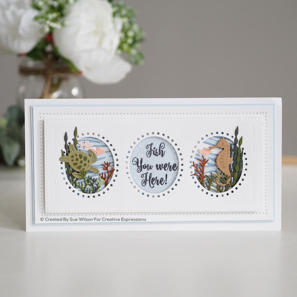 Sue Wilson Slimline Decorative Oval Aperture Trio Craft Die