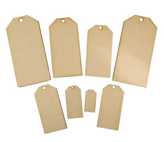 Creative Expressions MDF Mixed Tags Pack of 8