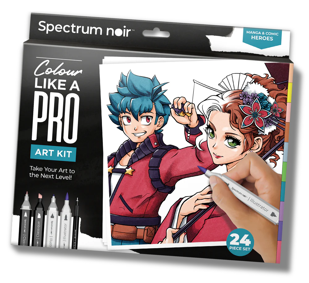Spectrum Noir Pro Colour Art Kit - Manga & Comic Heroes