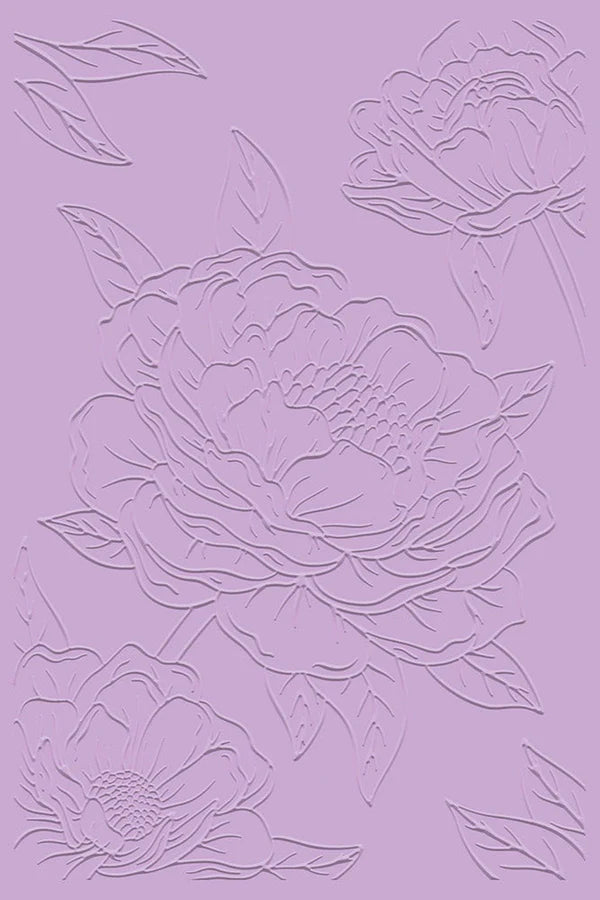 Gemini Illustrated Embossing Folder - Pretty Peonies