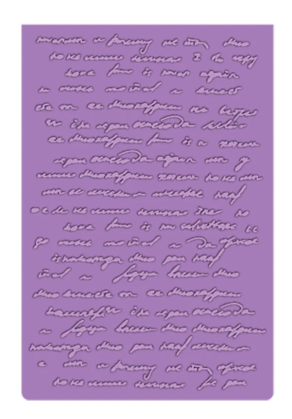 Nature's Garden - Hydrangea - 6"x4" 2D Embossing Folder - Handwritten Letter