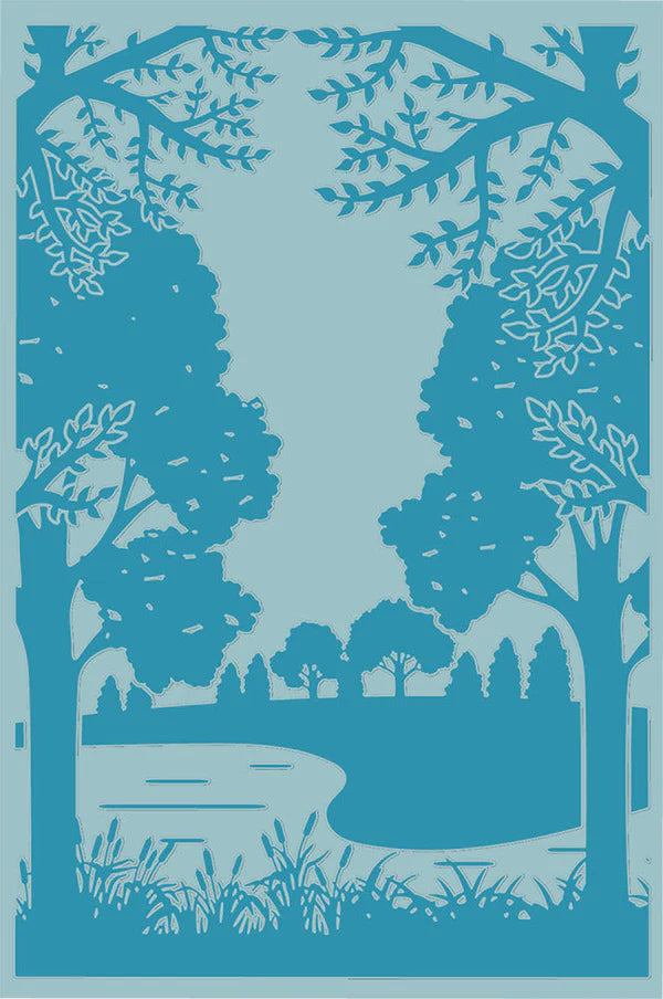 Nature's Garden - Kingfisher Collection - 6" x 4" Embossing Folder - By The River