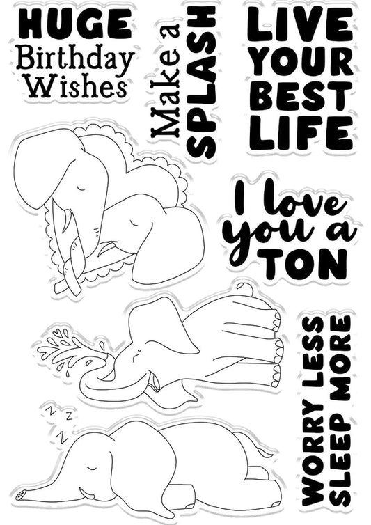 Crafter's Companion Clear Acrylic Stamp – Huge Birthday Wishes