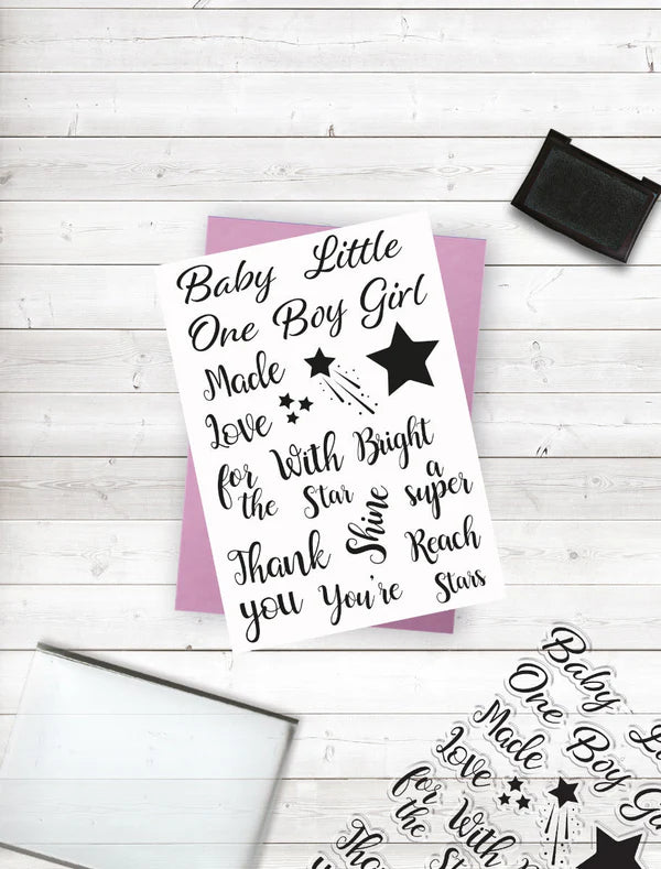 Crafters Companion Clear Acrylic Stamp - Reach For the Stars