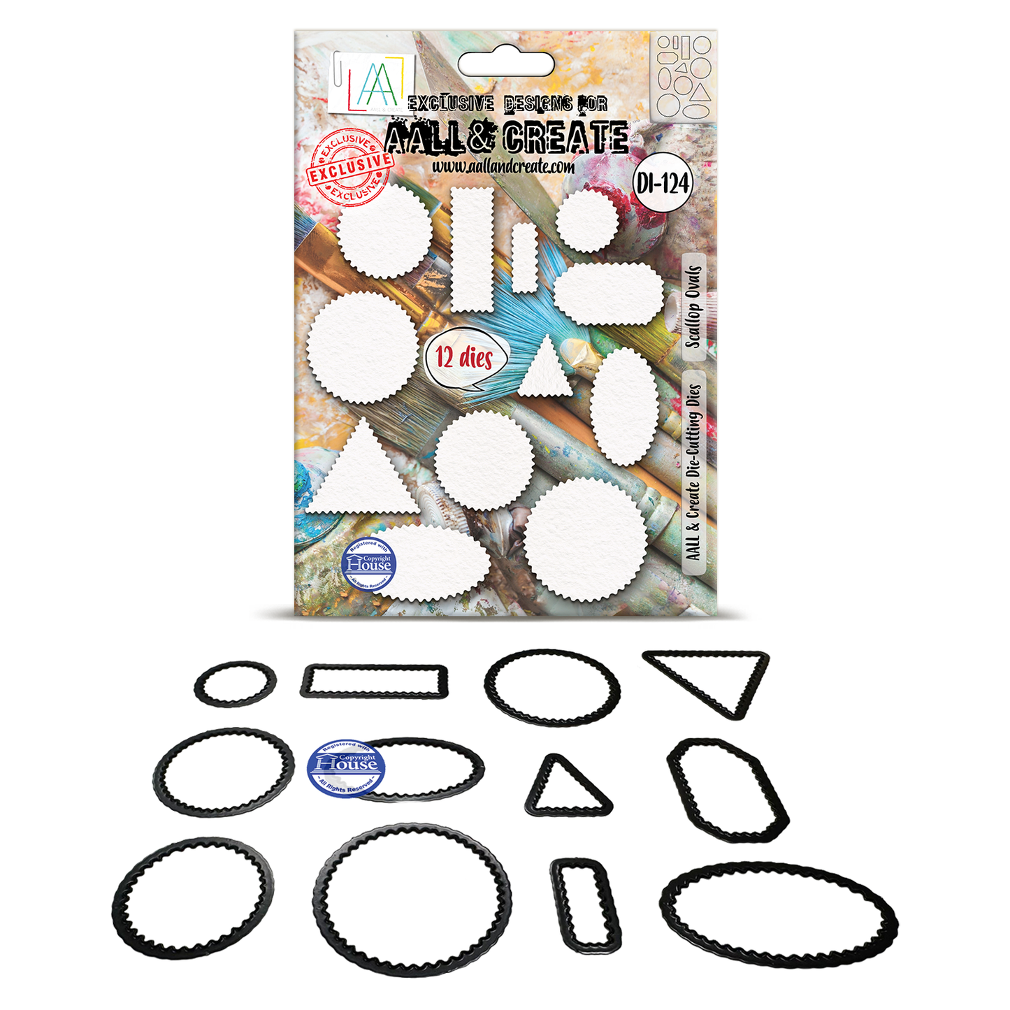 AALL and Create - Die-Cutting Die Set - Scallop Ovals