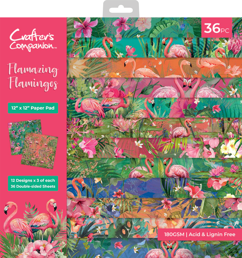 Flamazing Flamingos Paper Pad 12" x 12"
