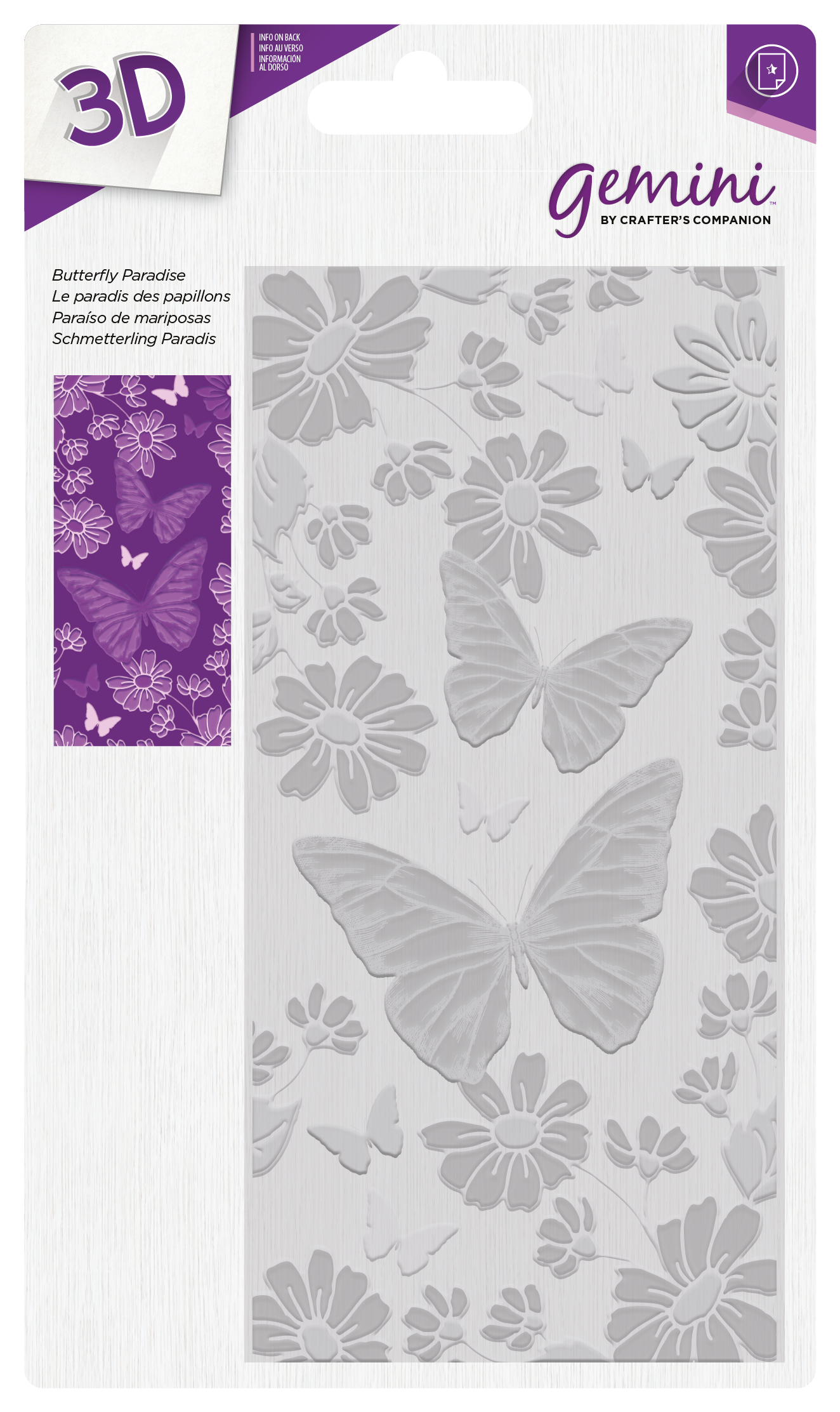 3D Embossing Folder - 5.75" x 2.75" - Butterfly Paradise