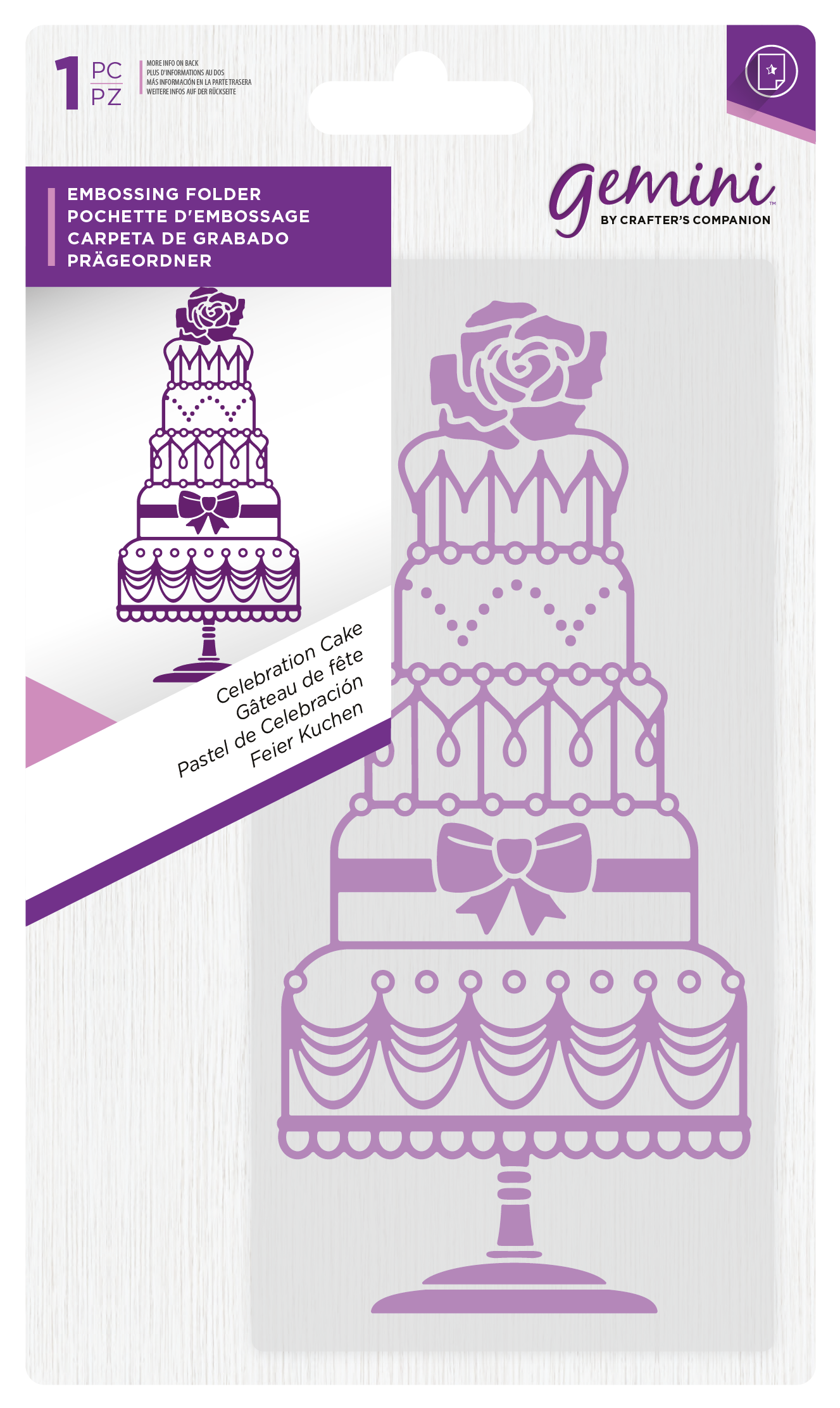 Mini Embossing Folder - 5.75" x 2.75" - Celebration Cake
