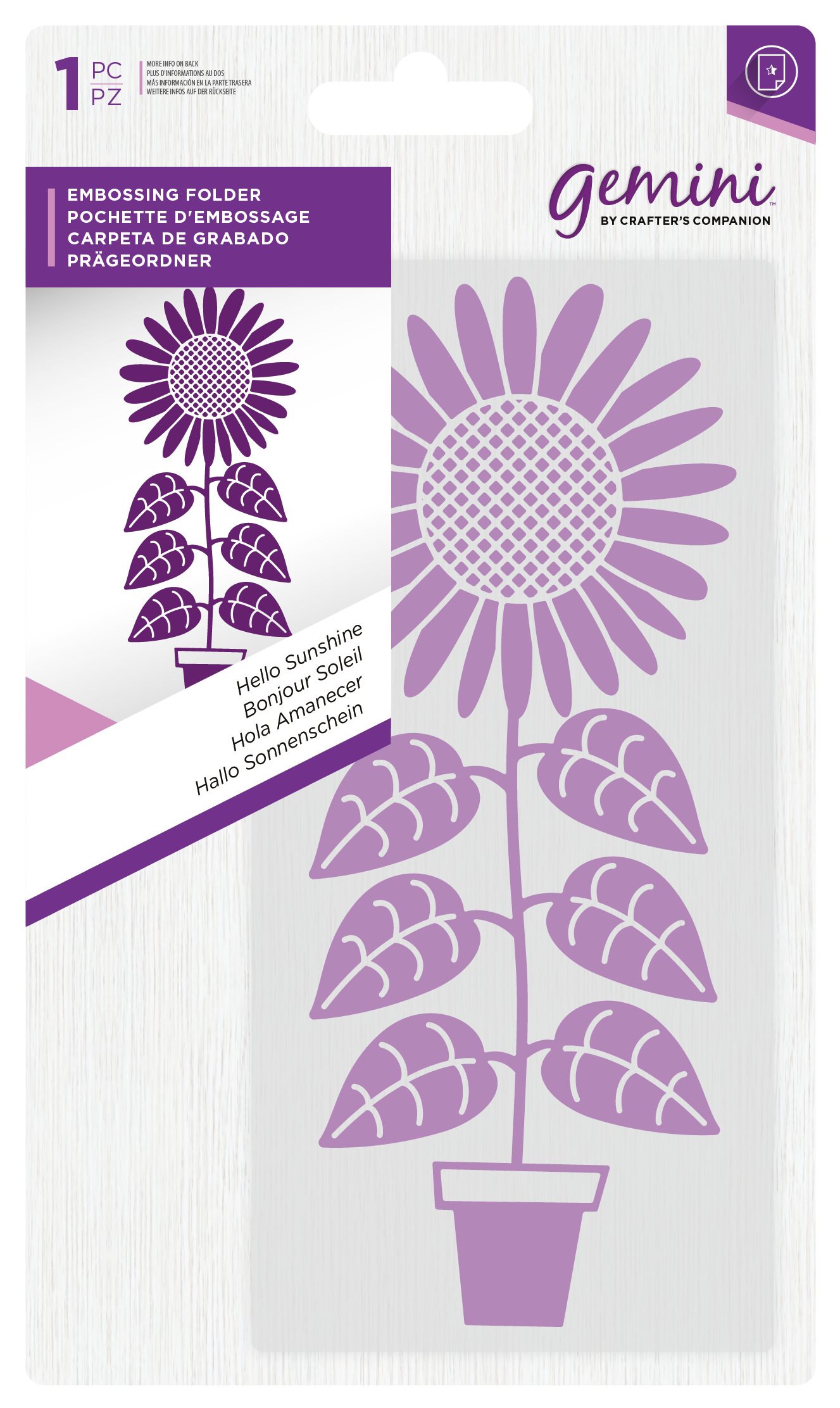 Mini Embossing Folder - 5.75" x 2.75" - Hello Sunshine