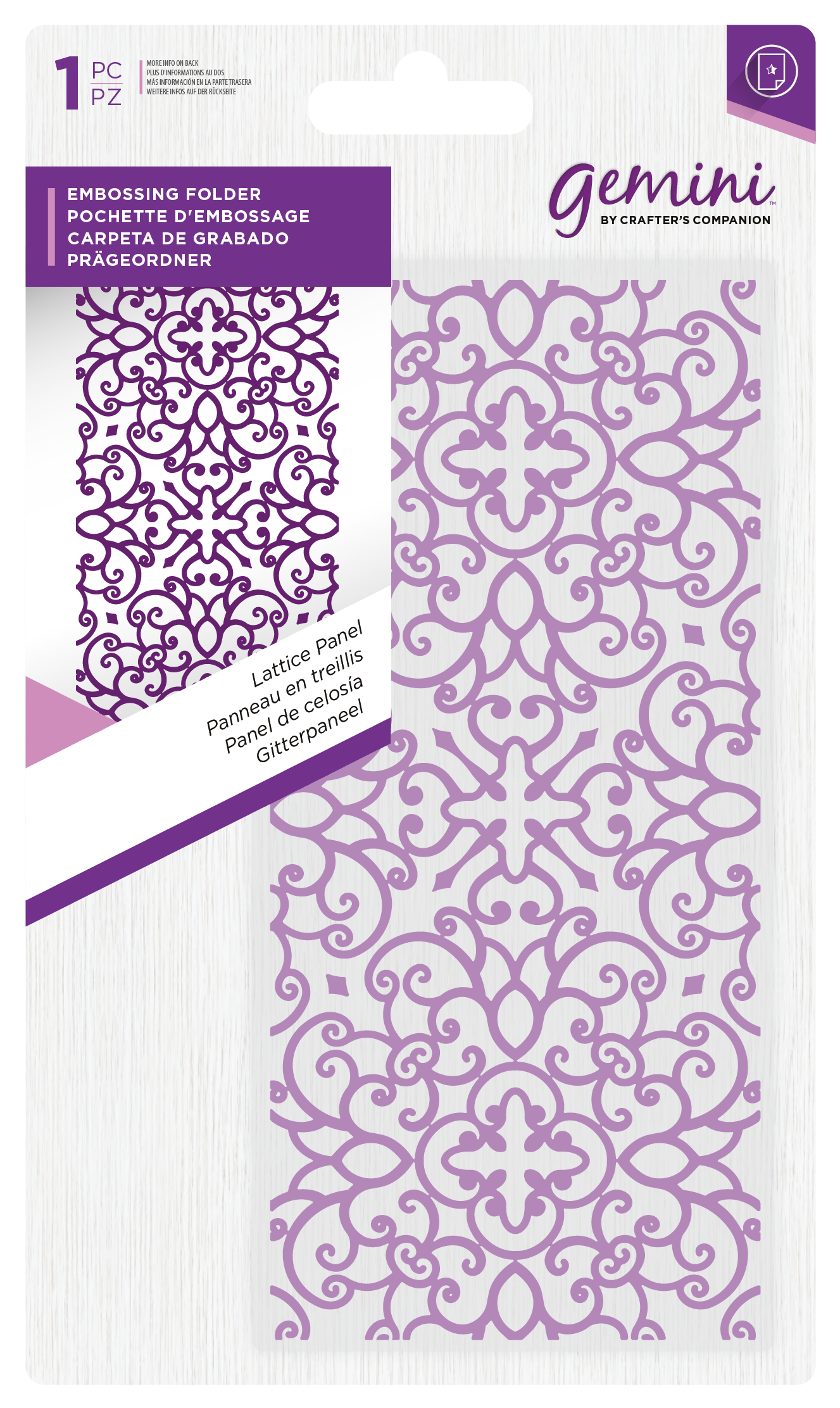Mini Embossing Folder - 5.75" x 2.75" - Lattice Panel