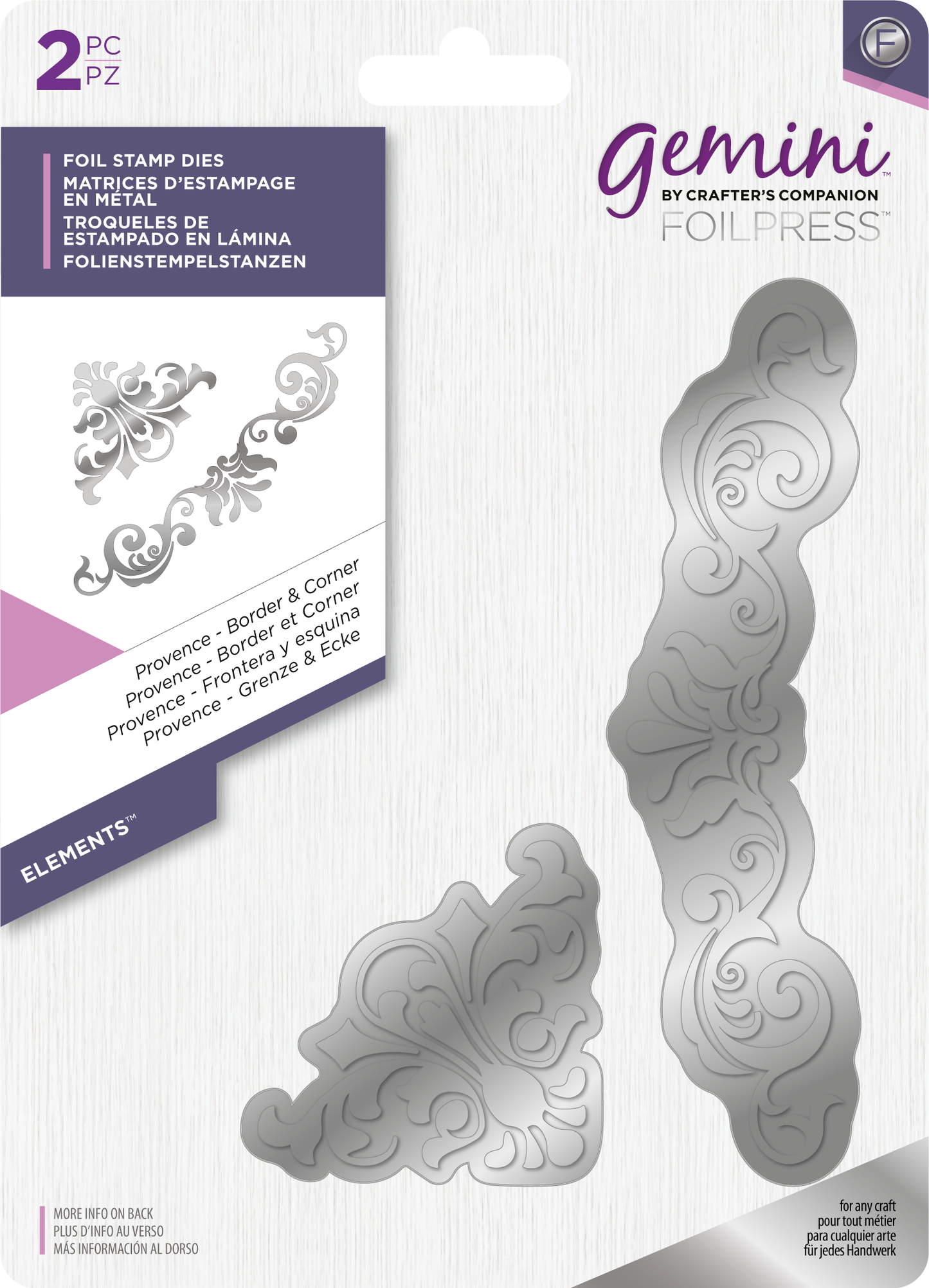 Gemini - Foil Stamp Die - Provence - Border & Corner