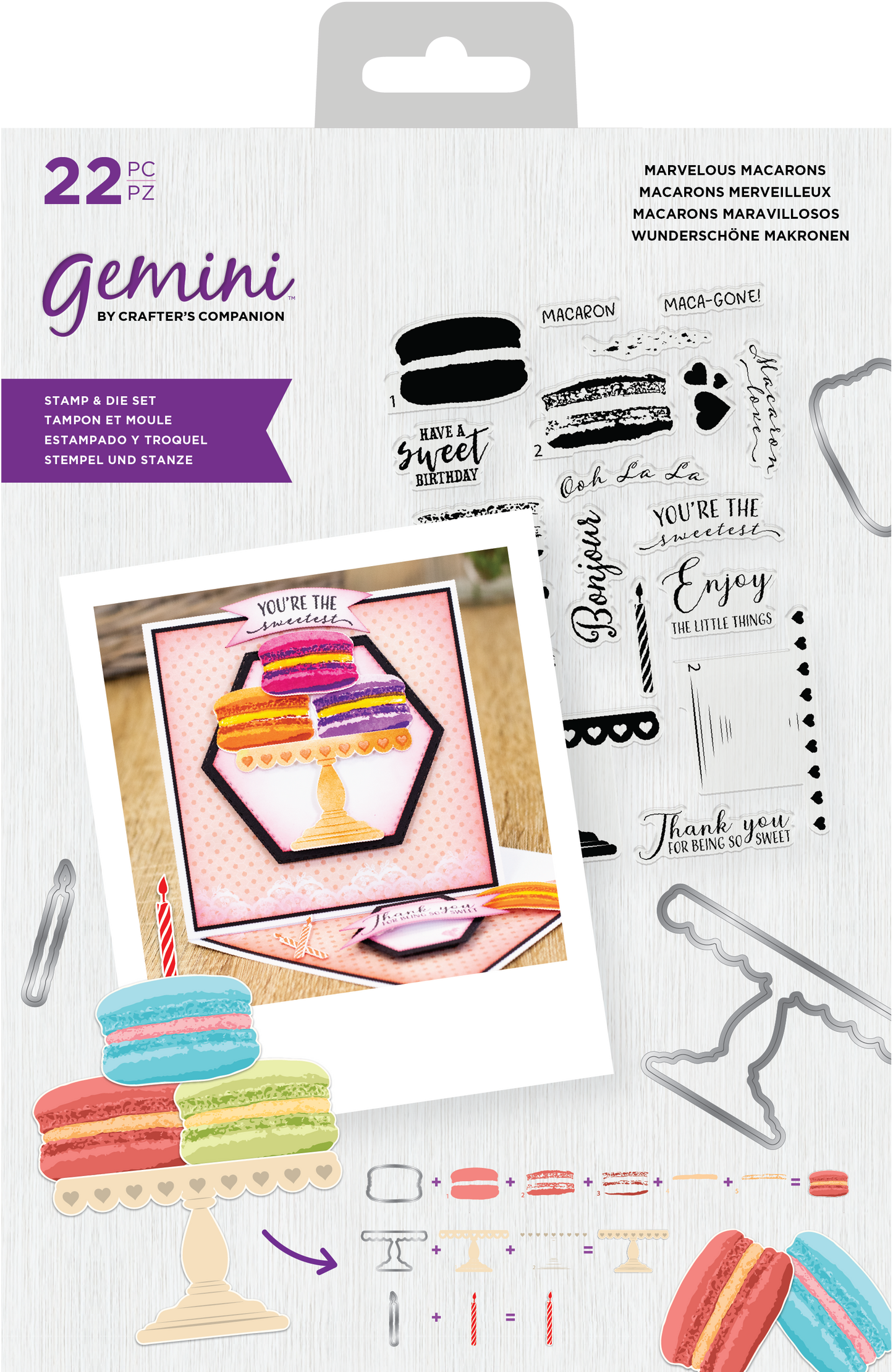 Gemini - Stamp & Die- Marvelous Macarons