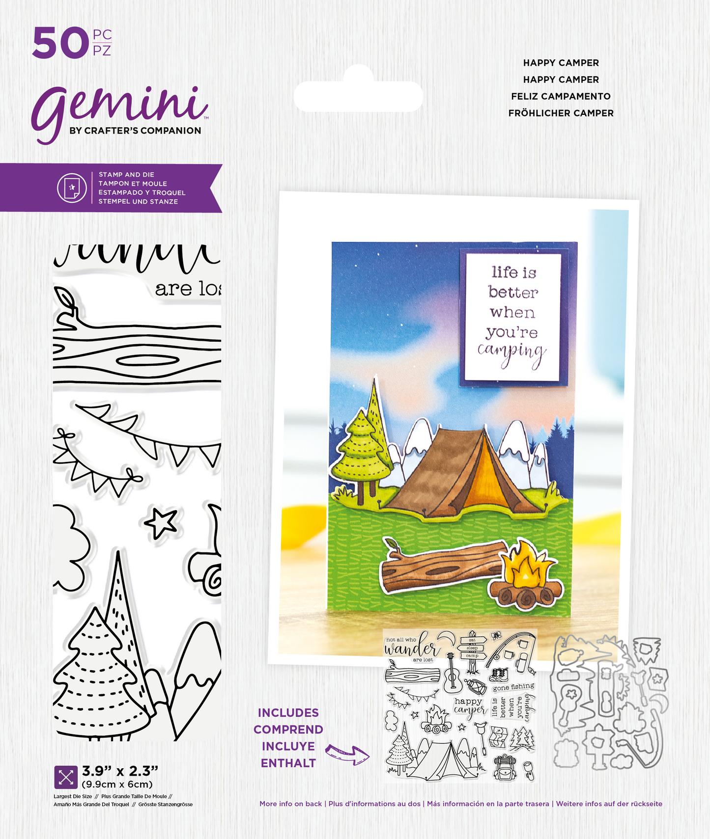Gemini - Stamp & Die Set - Happy Camper