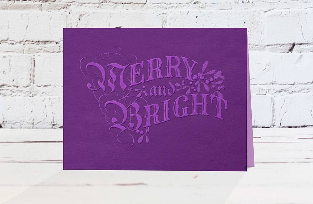 5 x 7 3D Embossing Folder - Merry & Bright