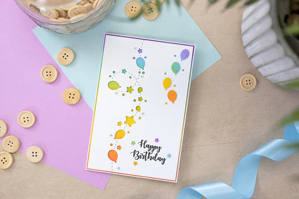Gemini Confetti Border Elements Die - Party Time