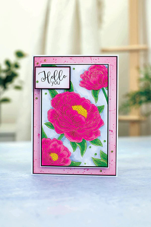 Gemini Illustrated Embossing Folder - Pretty Peonies