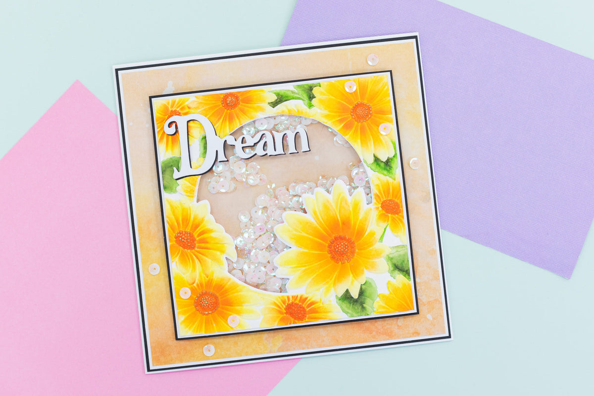 Crafters Companion 5.5” X 5.5” 3D Embossing Folder, Metal Die and Stencil Set - Gorgeous Gerberas