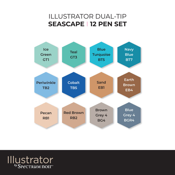 Spectrum Noir Illustrator Marker Set - Seascape - 12pc Set