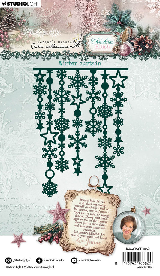 JMA Cutting Die Winter Curtain Christmas Blush 1 Piece