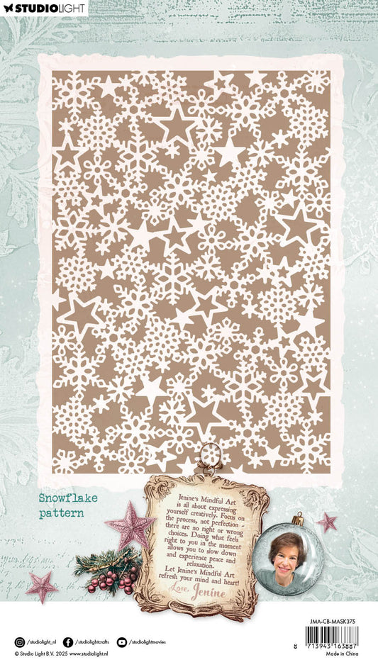 JMA Mask Snowflake Pattern Christmas Blush 1 Piece