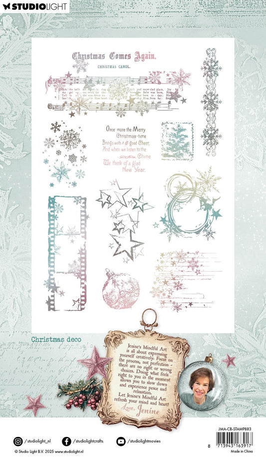 JMA Clear Stamp Christmas Deco Christmas Blush 10 Pieces