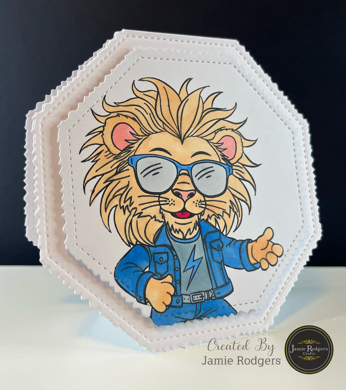 Jamie Rodgers Crafts Deckle Edge and Stitched Octagons Die Set