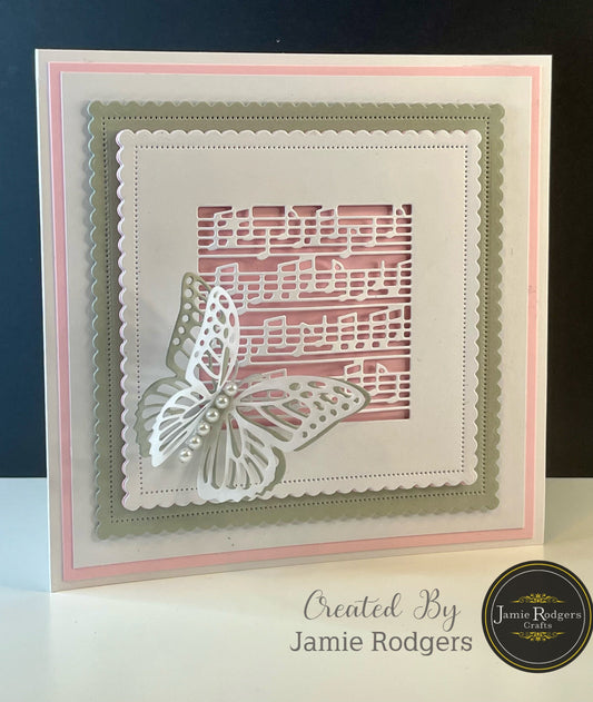 Jamie Rodgers Crafts Music Notes Square Tile Die Set