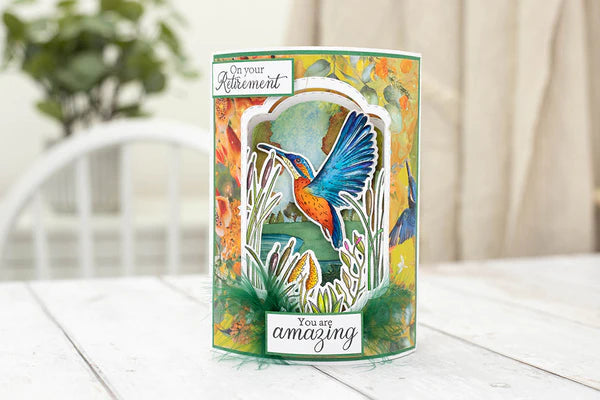 Nature's Garden - Kingfisher Collection - 6" x 4" Embossing Folder - By The River