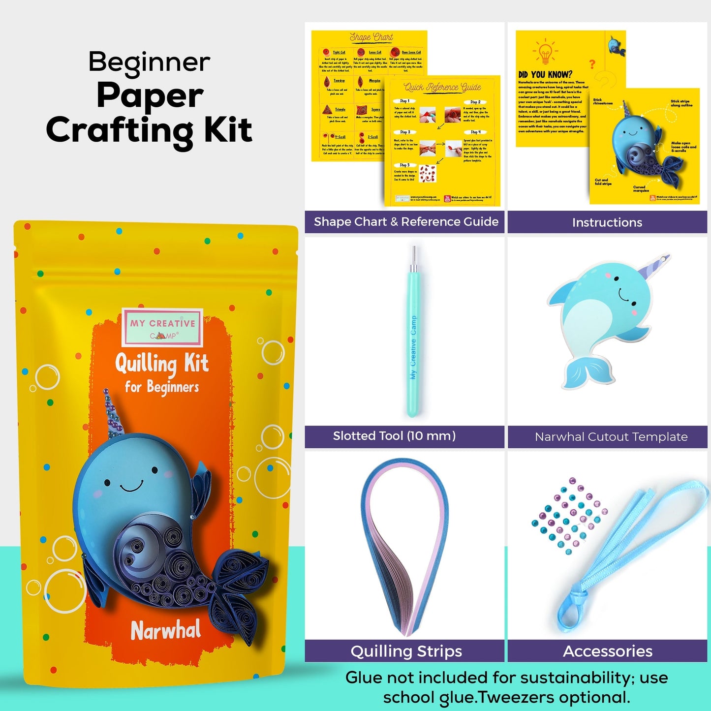 My Creative Camp Narwhal Quilling Kit