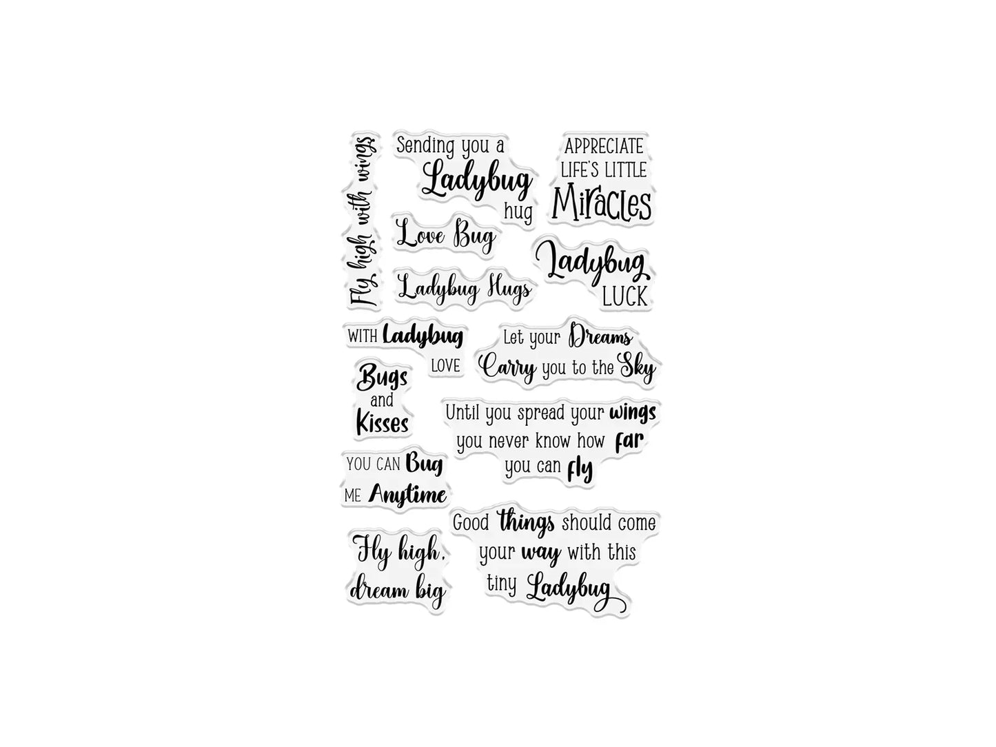 Nature's Garden Flora & Fauna Clear Acrylic Stamp - Ladybug Hugs