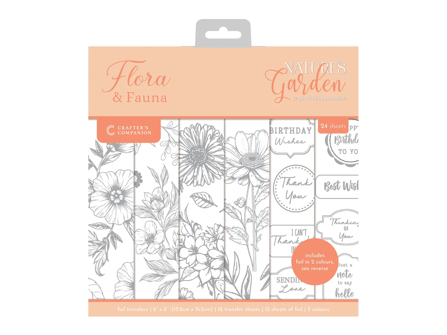 Nature's Garden Flora & Fauna 6"x6" Foil Transfers