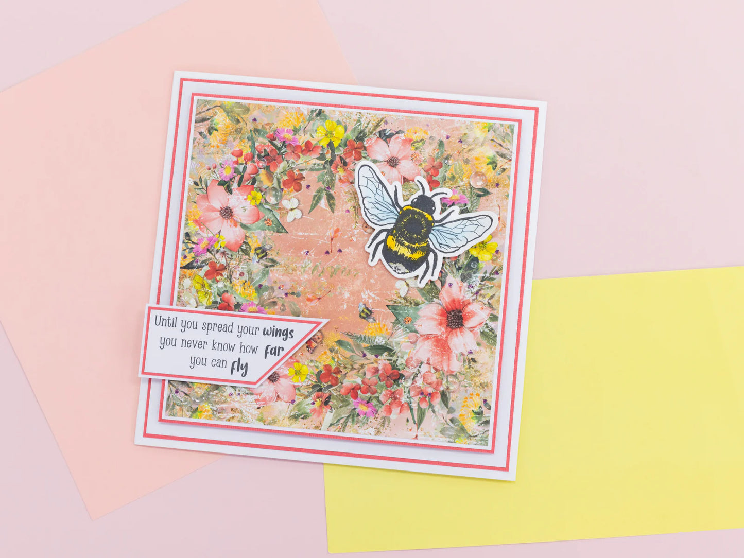 Nature's Garden Flora & Fauna Stamp & Die - Fly High