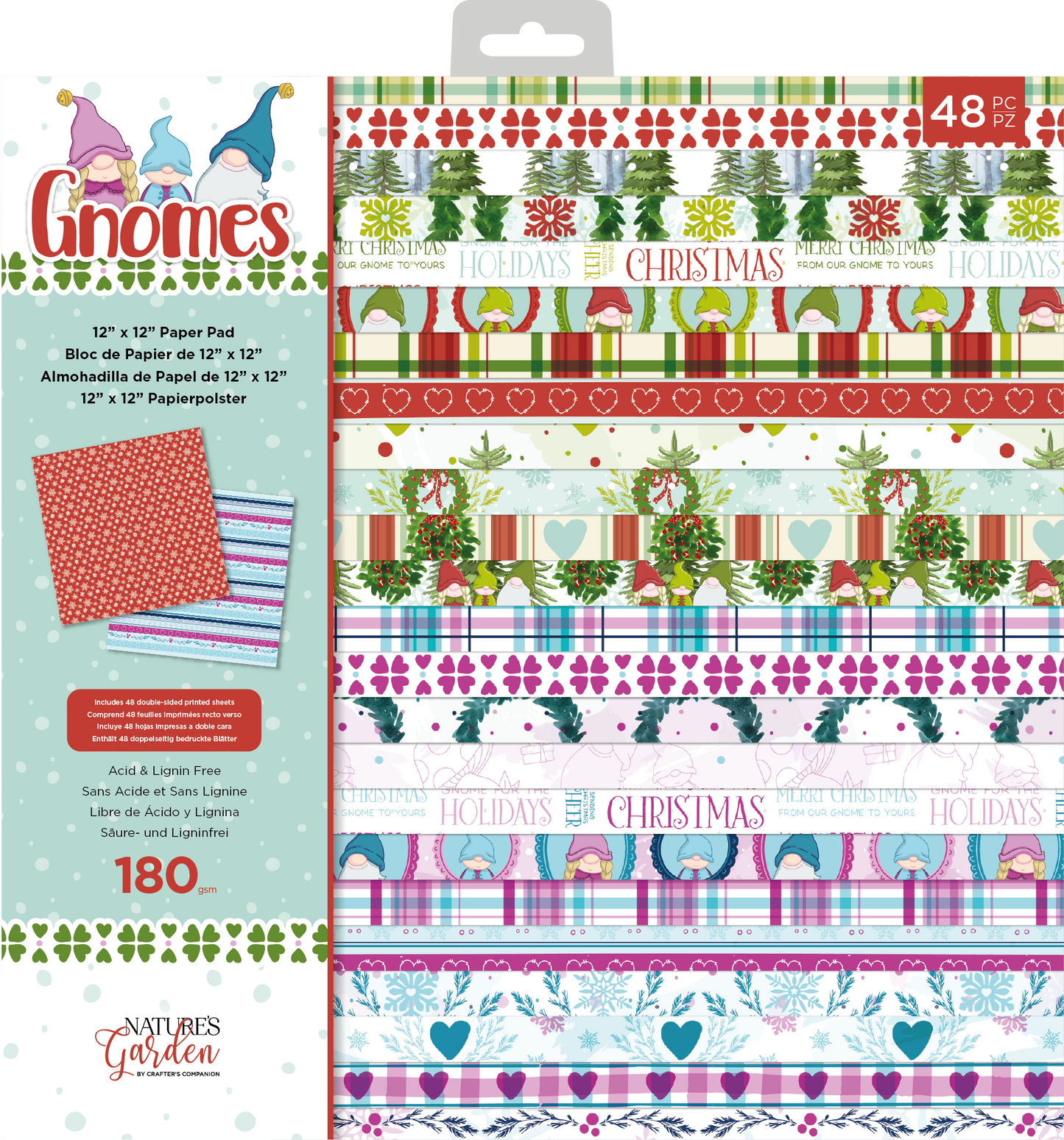 Natures Garden Gnomes 12x12 Paper Pad