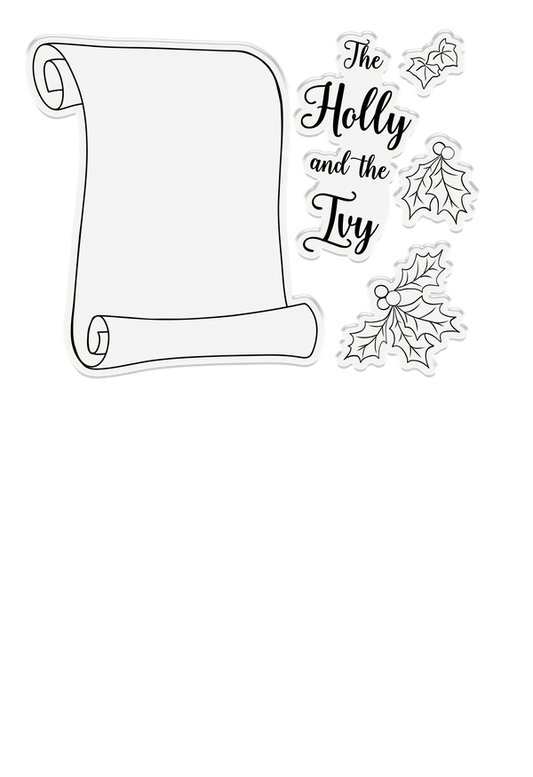 Nature’s Garden - Stamp and Die - Scroll With Holly