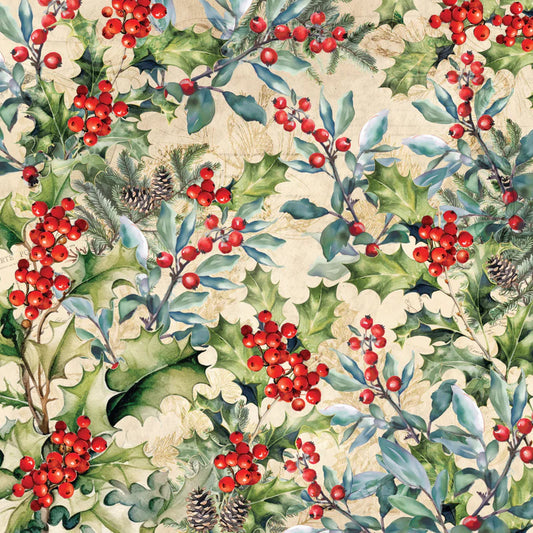 Nature’s Garden - Holly & Ivy - 8” x 8” Vellum Pad
