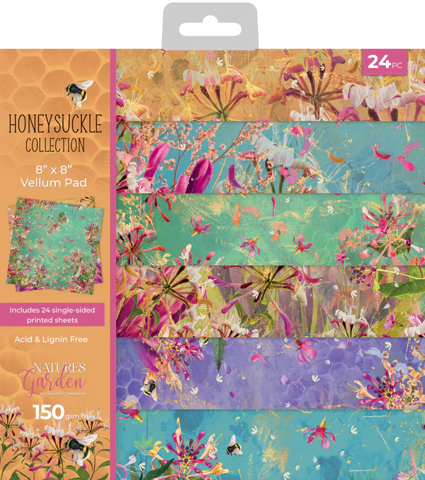 Nature's Garden - Honeysuckle Collection - 8" x 8" Vellum Pad