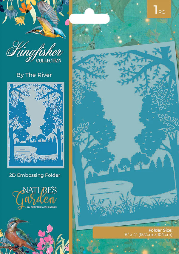Nature's Garden - Kingfisher Collection - 6" x 4" Embossing Folder - By The River