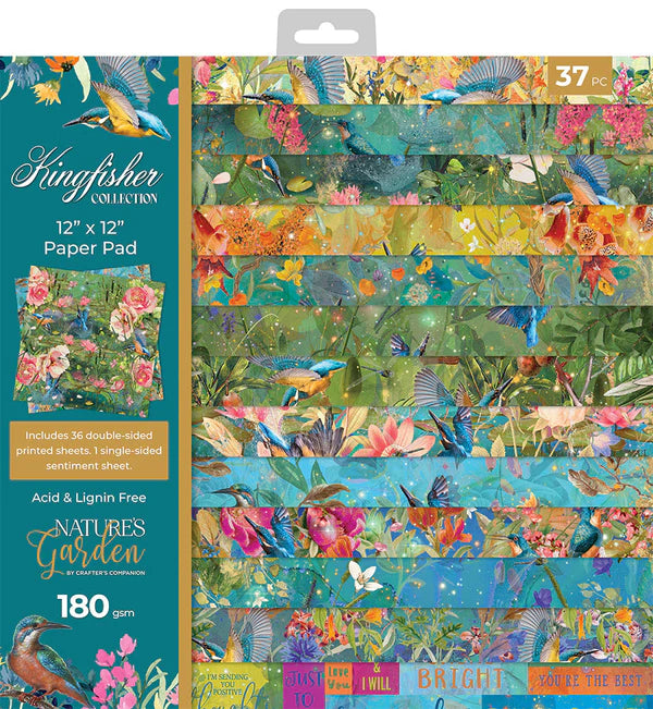Nature's Garden - Kingfisher Collection - 12" x 12" Paper Pad