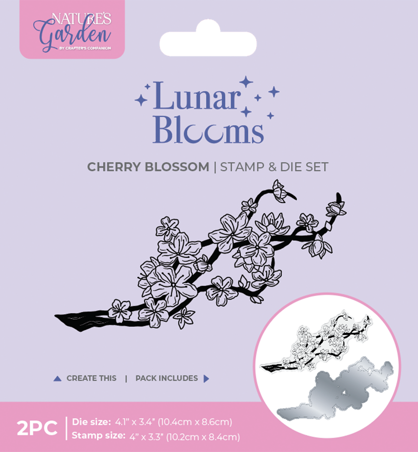 Natures Garden Lunar Blooms Stamp & Die - Cherry Blossom