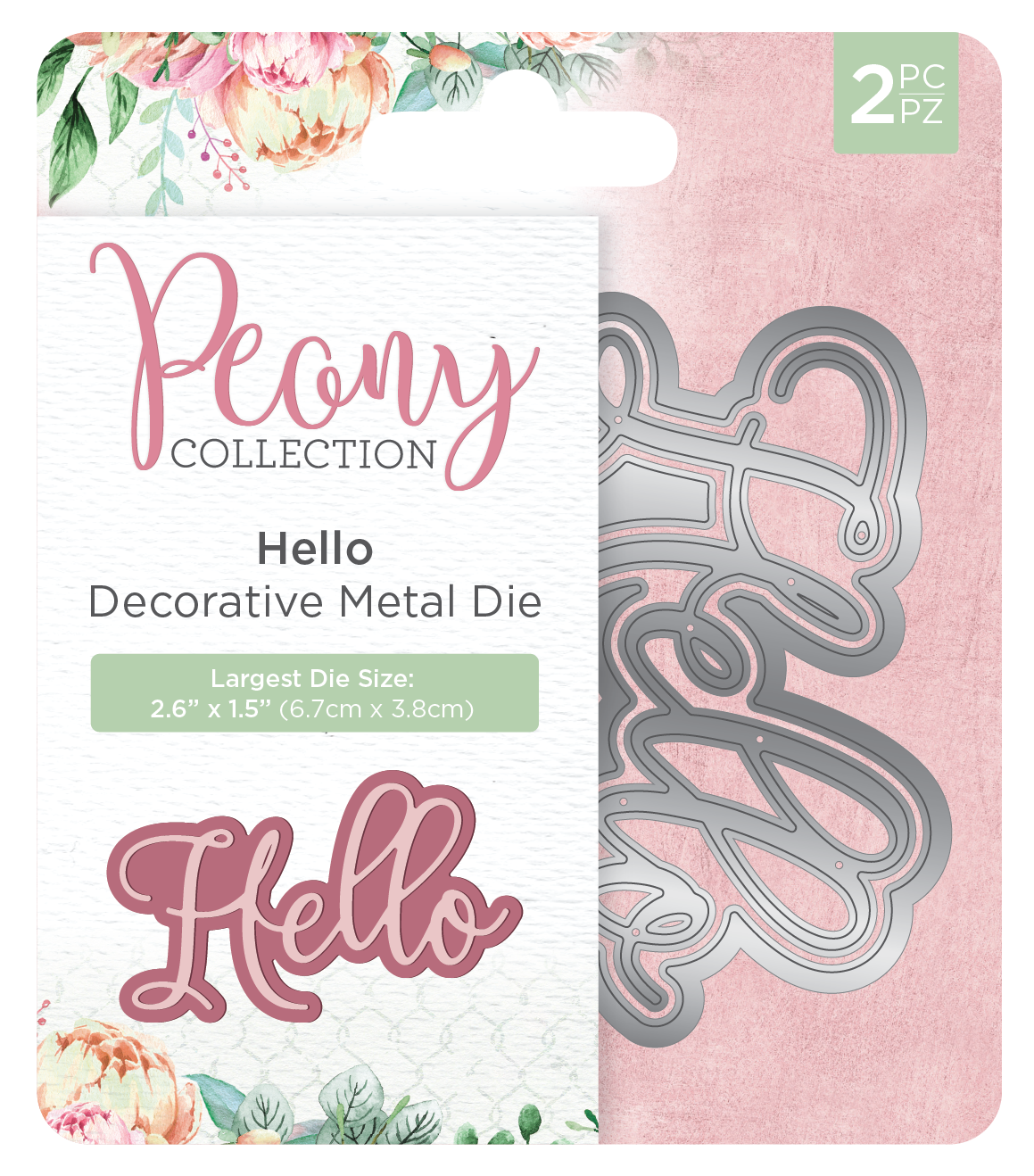 Peony Collection - Metal Die - Hello
