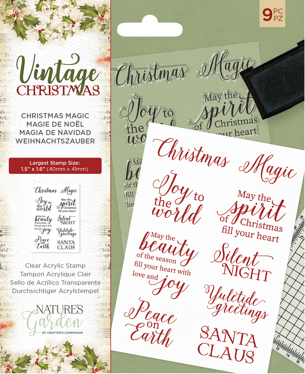 Vintage Christmas - Acrylic Stamp - Christmas Magic
