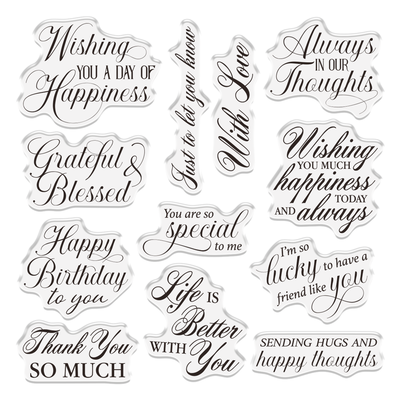 Nature's Garden - Fabulous Fuchsia - Clear Acrylic Stamp - Loving Thoughts