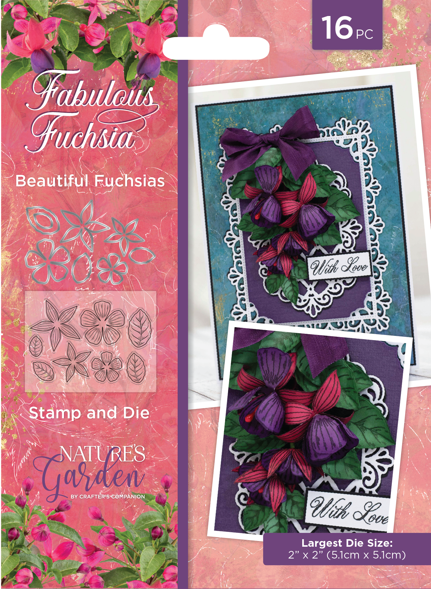 Nature's Garden - Fabulous Fuchsia - Stamp & Die - Beautiful Fuchsias
