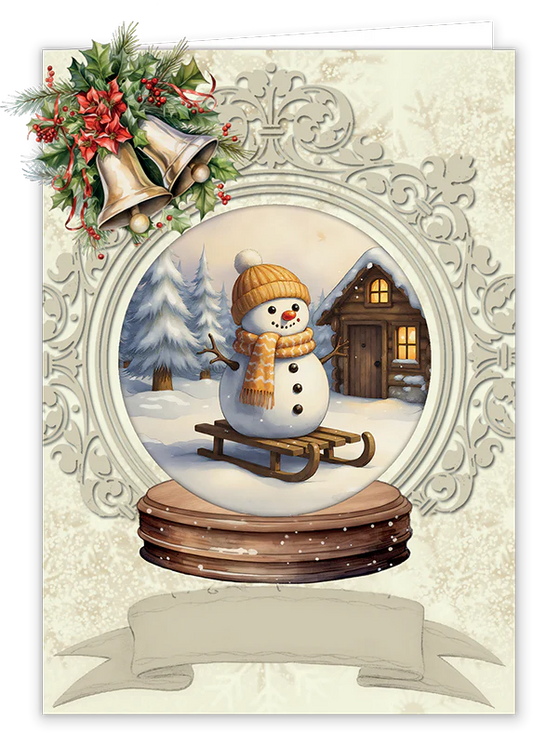 Creatief Art - Card Kit - Frosted Snowglobes - 4 cards