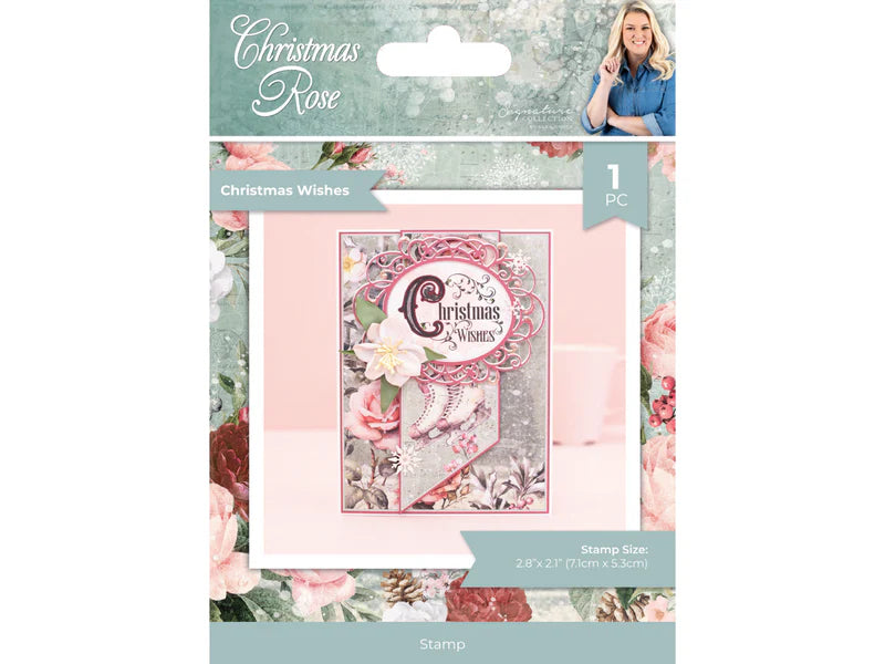 Sara Signature Christmas Rose Metal Die- Ornate Frame and Snowflakes