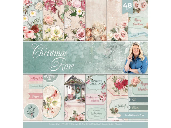 Signature Collection Christmas Rose - 8” x 8” Topper Pad