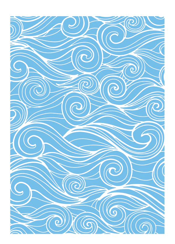 Sara Signature - Enchanted Ocean - 2D Embossing Folder - 5"x7" - Wonderful Waves