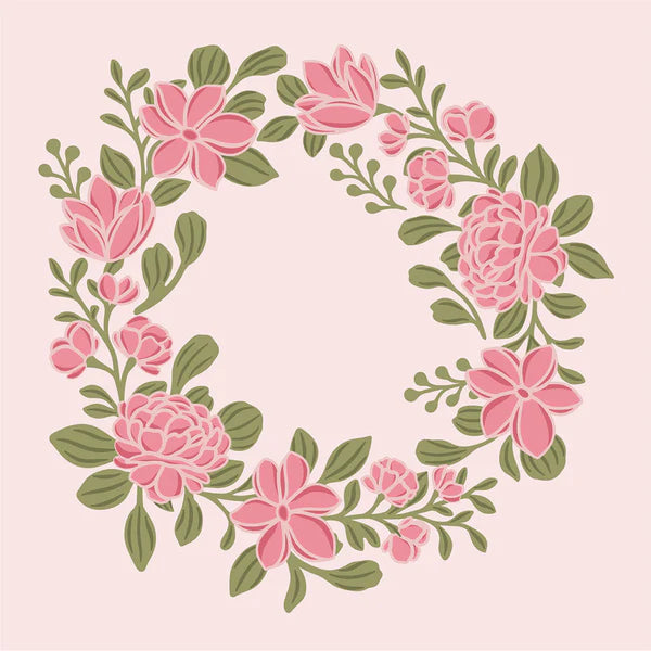 Sara Signature Floral Elegance 5" x 5" Layering Stencil Set - Floral Wreath
