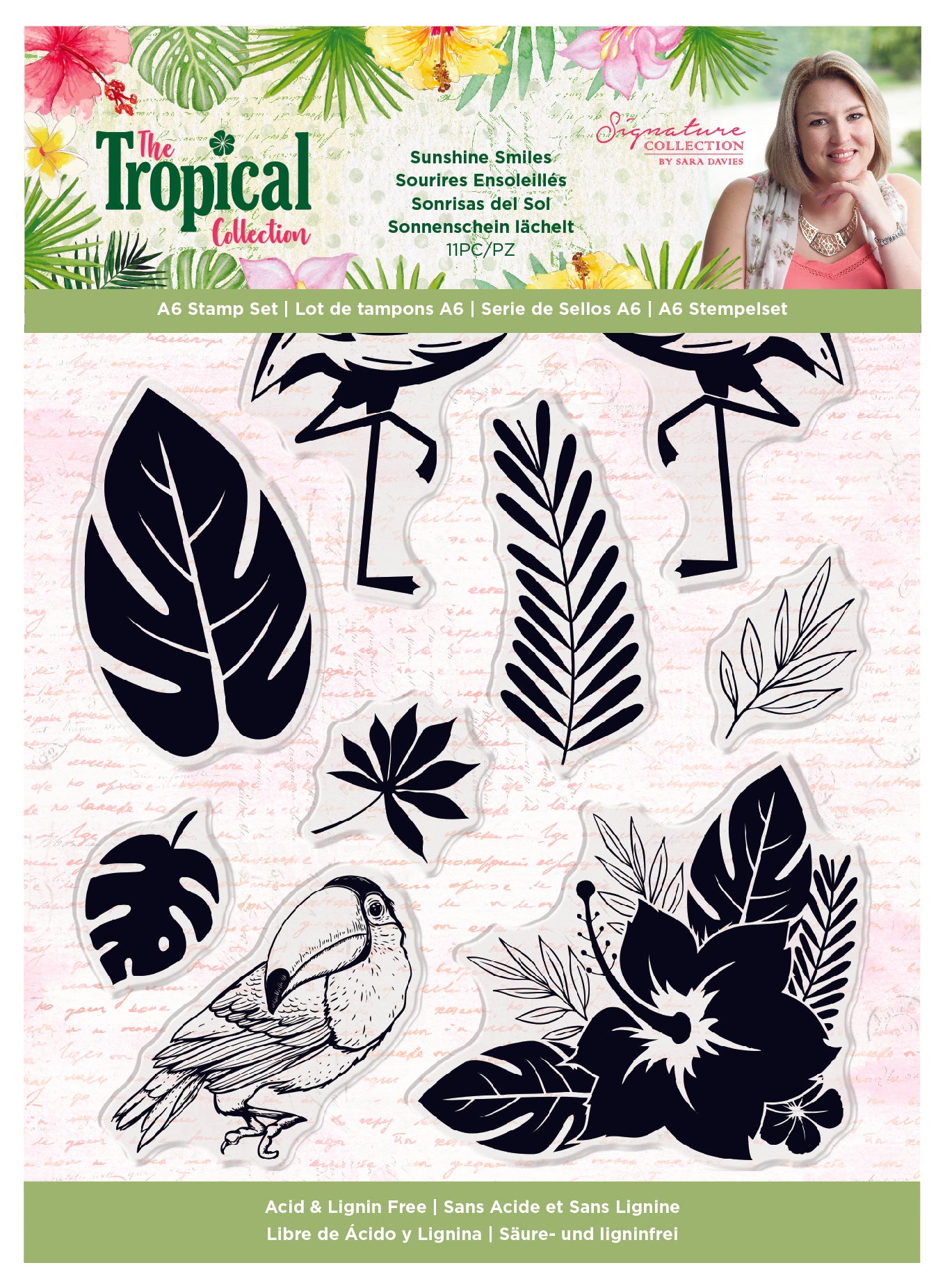 CC - Tropical Collection - Acrylic Stamp - Love in Paradise